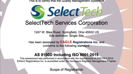 AS 9100D Certification Thumbnail